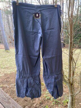 Vintage Be Present Cropped Cotton Blend Yoga Pants w/ Lotus Blossom - SIze Large